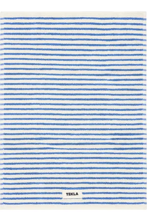 Tekla Stripe Bath Mat in - Blue. Size all.