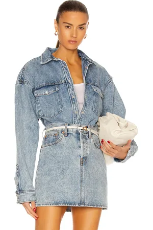 WARDROBE.NYC Denim Jacket in - Denim-Light. Size L (also in XL).