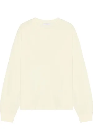JOHN ELLIOTT Folsom Cropped Ls Tee in - White. Size L (also in M, S).