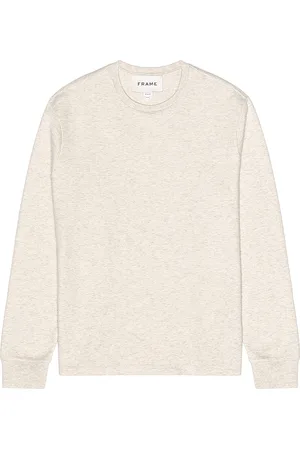 Frame Longsleeve Duofold Crew in - Light Grey. Size S (also in ).