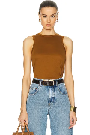 Saint Laurent Jersey Tank Top in - Rust. Size XS (also in S).