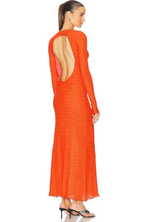 SIEDRES Lendi Open Back Textured Maxi Dress in - . Size 40 (also in ).