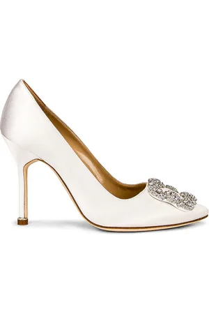 Manolo Blahnik Hangisi 105 Satin Heel in - . Size 40.5 (also in 41, 41.5).