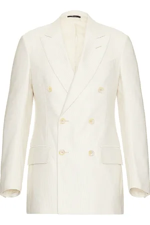 Tom Ford Silk Cotton Cannete Atticus Double Breasted Jacket in - . Size 46 (also in ).