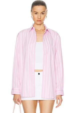 MATTEAU Classic Stripe Shirt in - Pink. Size 4 (also in ).