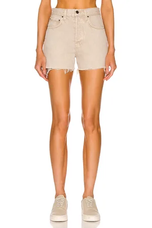 GRLFRND Jules Super High Rise Vintage Short in - Beige. Size 29 (also in 30, 31, 32).