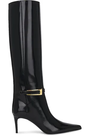 Saint Laurent Lee Buckle Boot in - Black. Size 36 (also in 36.5, 38.5, 40).