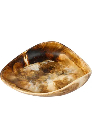 Dinosaur Designs Large Leaf Bowl in - Brown. Size all.