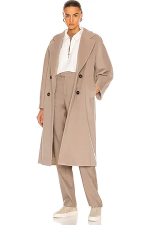Max Mara Madame Coat in - Beige. Size 8 (also in ).