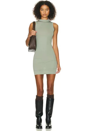 Helsa Jersey Mock Neck Mini Dress in - . Size XL (also in ).