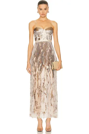 Simkhai Brielle Bustier Gown in - Metallic Gold. Size 8 (also in ).