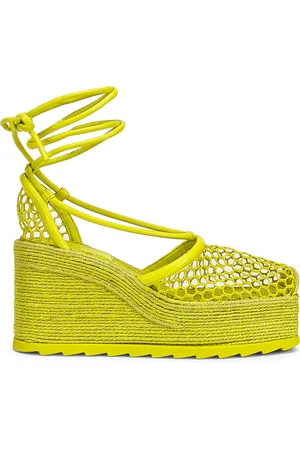 Bottega Veneta Stretch Lace Up Espadrilles in - Green. Size 38 (also in 39, 40).