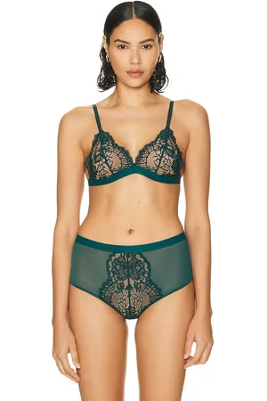 Wolford Belle Fleur Triangle Bralette in - Green. Size XS (also in ).