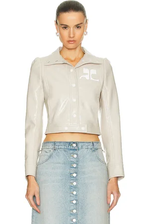 Courrèges Reedition Vinyl Jacket in - Grey. Size 36 (also in 38).