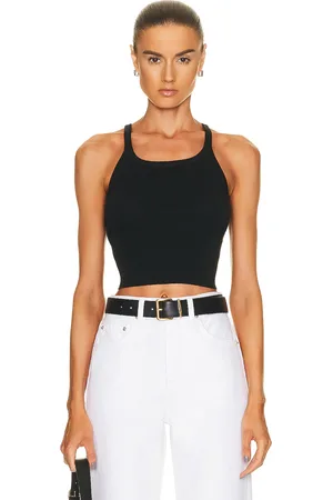 ÉTERNE Cropped Rib Tank Top in - . Size L (also in M, S, XL, XS).