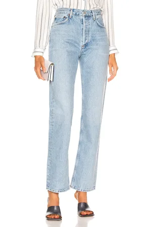 AGOLDE Lana Straight in - Denim-Light. Size 25 (also in 26, 27, 28, 29, 30, 31, 32, 33, 34).