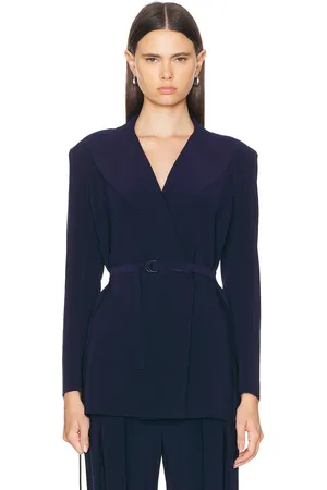 Norma Kamali Classic Double Breasted Jacket in - Navy. Size XS (also in ).