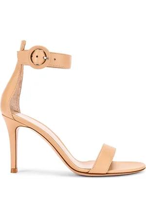 Gianvito Rossi Leather Portofino Heels in - Neutral. Size 35 (also in 35.5, 42).