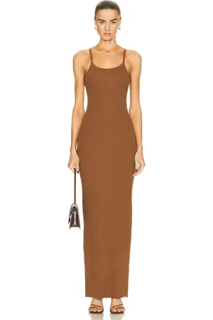 ÉTERNE Tank Maxi Dress in - Brown. Size L (also in ).