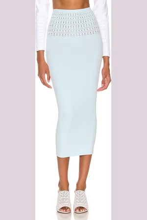 Alaïa Tube Skirt in - Blue. Size 34 (also in 36, 40, 42).