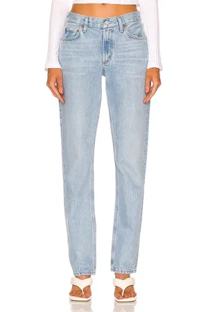 AGOLDE Lyle Low Rise Slim in - Denim-Light. Size 31 (also in 32, 33).