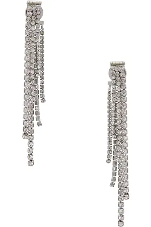 DEMARSON Calla Earrings in - Metallic Silver. Size all.