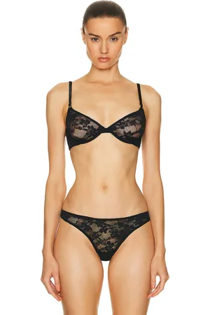 FLEUR DU MAL Le Stretch Multifit Lace Unlined Demi Bra in - . Size 32C (also in 32D).