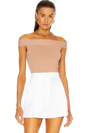 Alaïa Viscose Bodysuit in - Tan. Size 42 (also in ).
