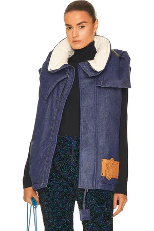 Moncler 1 Moncler JW Anderson Dalby Denim Vest in - Denim-Dark. Size 0/XS (also in 00/XXS, 2/M).