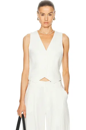 St Agni Tailored Linen Vest in - . Size L (also in ).