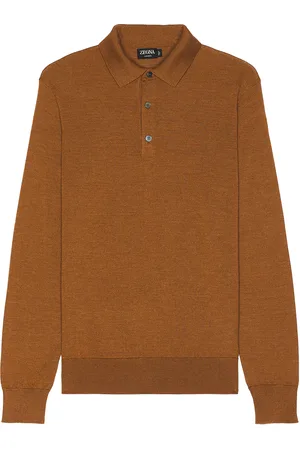 Ermenegildo Zegna Casheta Polo in - Metallic Copper. Size 46 (also in 48, 50).