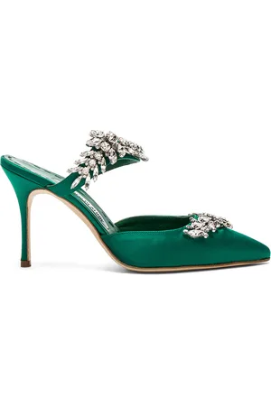 Manolo Blahnik Satin Lurum 90 Heels in - . Size 35 (also in 35.5, 36, 36.5, 37, 37.5, 38, 38.5, 39, 39.5, 40, 41, 42).