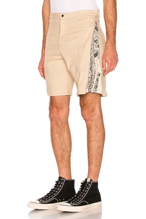 Paria Farzaneh Brush Cotton Monochrome Zip Short in - Neutral. Size L (also in M).