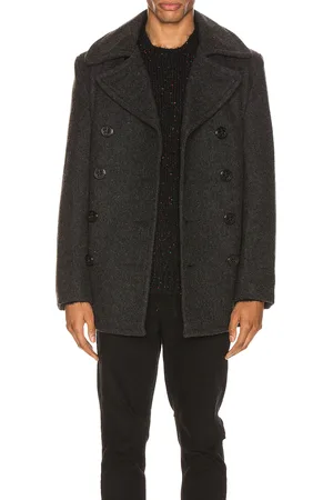 Schott NYC Slim Fit Peacoat in - Black, Gray. Size M (also in S, XL/1X).
