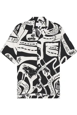Rhude Strada Silk Shirt in - Black. Size S (also in XS).