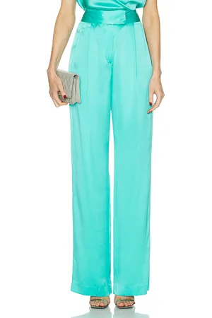 The Sei Wide Leg Trouser in - Teal. Size 4 (also in ).