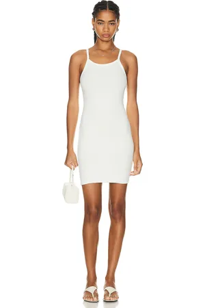 ÉTERNE Tank Mini Dress in - Ivory. Size L (also in M, S, XL, XS).