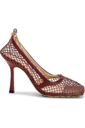 Bottega Veneta Stretch Lace Up Sandal in - Wine. Size 36 (also in 36.5, 37, 37.5, 39.5, 40).
