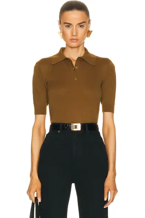 Saint Laurent Short Sleeve Polo Shirt in - Brown. Size M (also in XL).