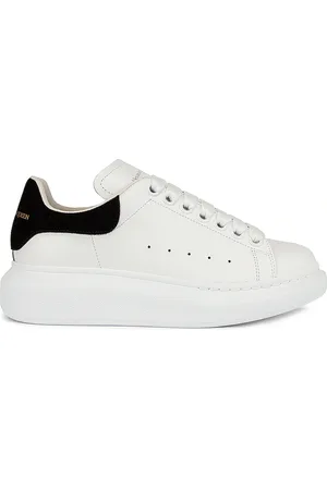 Alexander McQueen Lace Up Sneakers in White & Black in White/Black - White. Size 40.5 (also in 40).