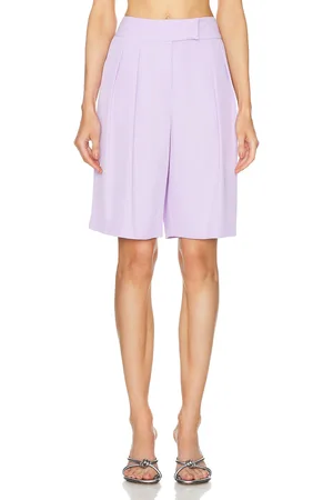 The Sei Double Pleat Short in - Lavender. Size 6 (also in ).
