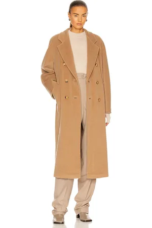 Max Mara Madame Coat in - Tan. Size 10 (also in 6, 8).