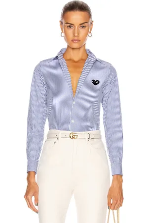 Comme des Garçons Striped Shirt in - Blue. Size L (also in ).