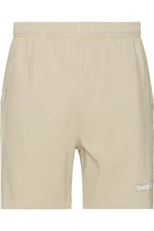 Sporty & Rich Embroidered Gym Shorts in - Grey. Size S (also in XL/1X).