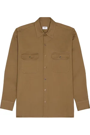 Ghiaia Cashmere Cotton Working Shirt in - Tan. Size S (also in XL).