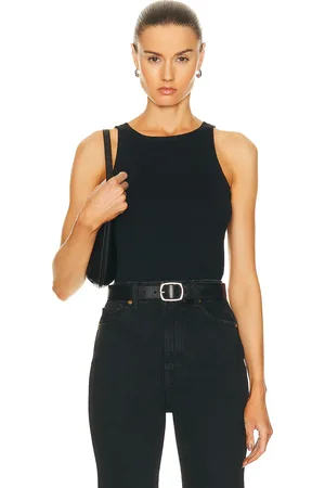 NILI LOTAN Jennifer Rib Tank Top in - Black. Size L (also in M).