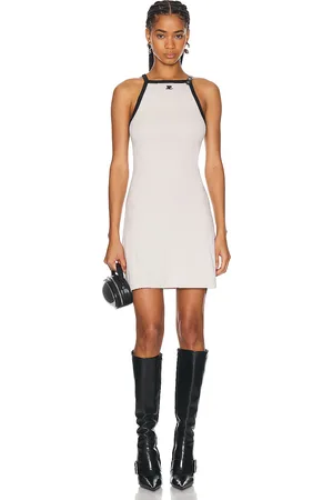 Courrèges Buckle Contrast Dress in - Light Grey. Size M (also in ).