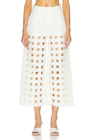 Alaïa Low Waist Pant in - White. Size 34 (also in 40, 42).