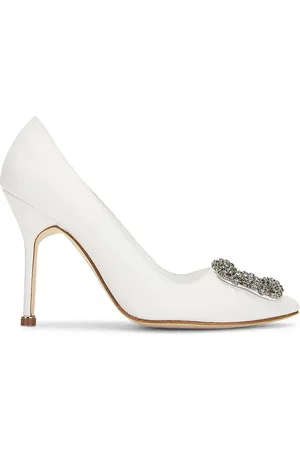 Manolo Blahnik Leather Hangisi 105 Heel in - . Size 40 (also in 36.5, 38).