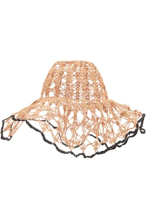 Diotima Web Hat in - Metallic Copper. Size all.